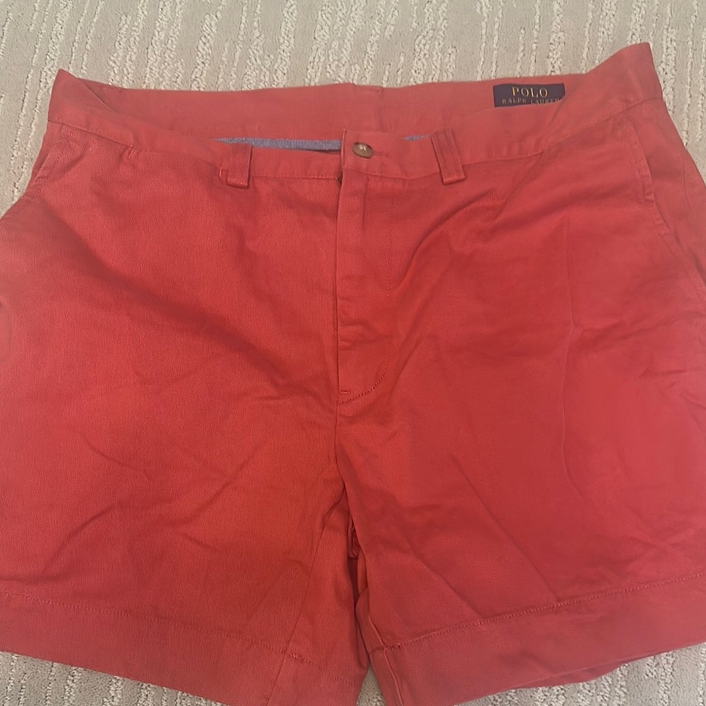 Polo by Ralph Lauren Red Flat Front Shorts